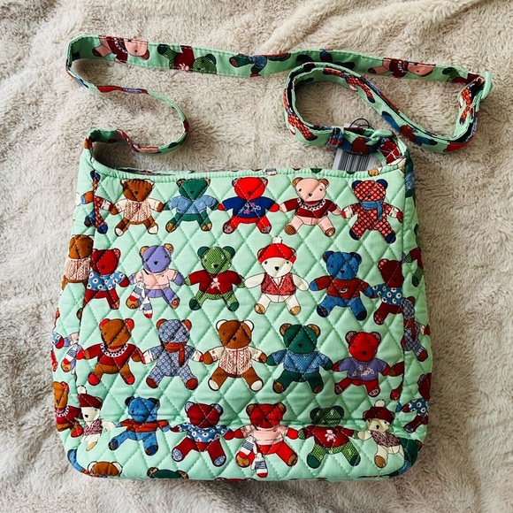 NWT Vera Bradley Toasty Teddies Essential XL Crossbody Bag - Picture 8 of 9